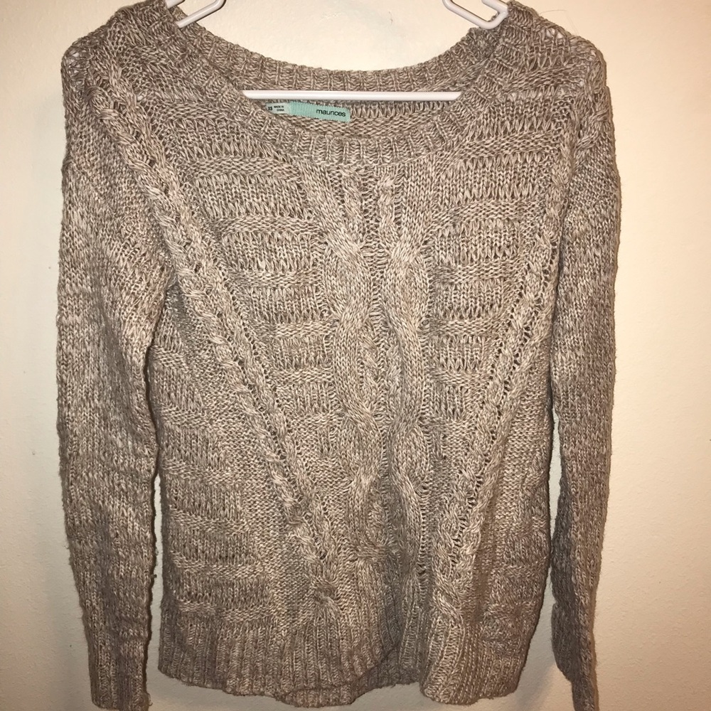 tan knit sweater